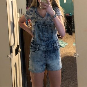 justice kids overall shorts